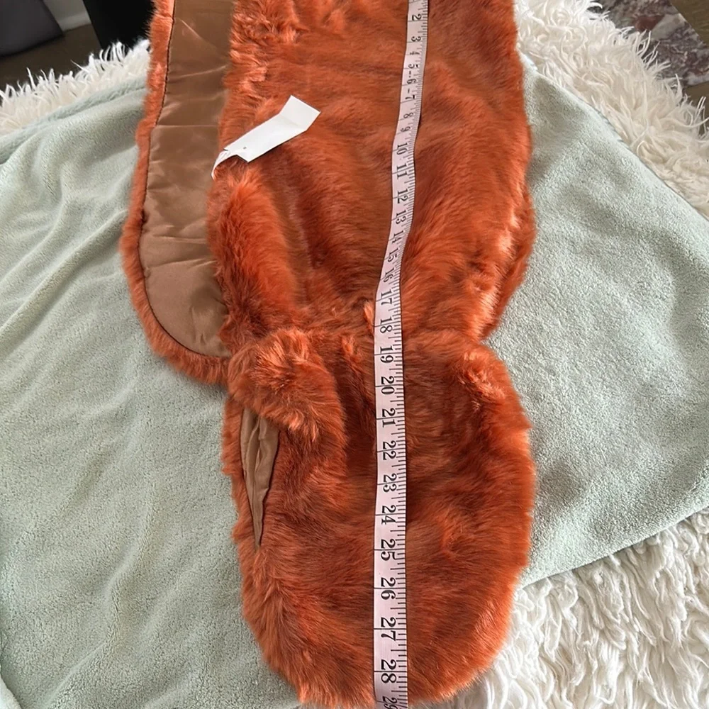 NWT La Fiorentina Burnt Orange Scarf Plush Wrap